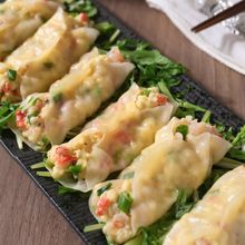 【レンチン海老餃子】豆腐でかさまし＆包まない！