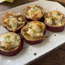 さつまいもレモン煮で【マスタードチーズ焼き】