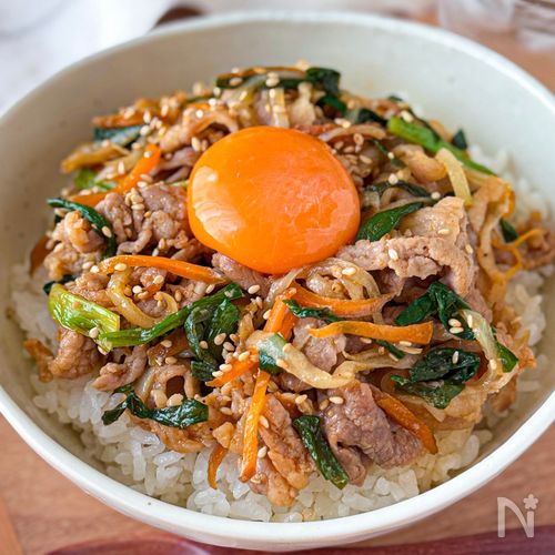 下味冷凍でラクちん♪食べる時に炒めるだけ【プルコギ丼】