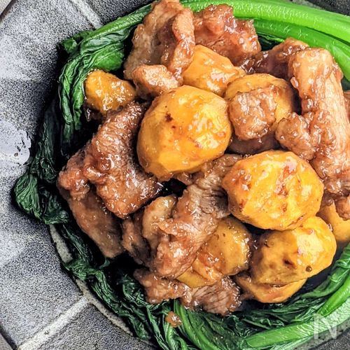 栗の季節にぜひ作って!!豚と栗の中華風照り煮