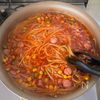 【ミネストローネ風スープパスタ】ワンパン！の工程3