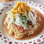 【もりもり野菜のトマト冷やし中華】すりおろしトマトがポイント