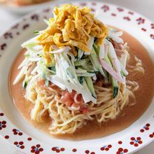 【もりもり野菜のトマト冷やし中華】すりおろしトマトがポイント