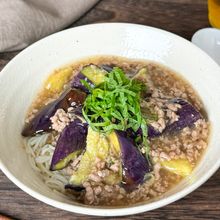 【とろっとなすのあんかけそうめん】夏に食べたい、温かい一杯♪