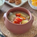 トマト豆乳味噌汁【さつまいも入り】