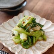 【チンゲン菜ナムル】レンジで簡単！副菜におすすめ◎