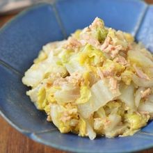 レンチンして和えるだけ「白菜とツナの生姜ごま酢和え」