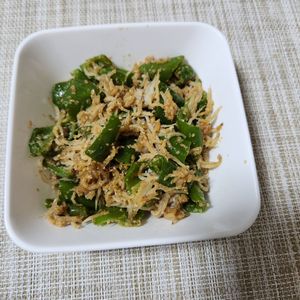 とももの作ってみた!投稿(じゃことピーマンの胡麻和え♩ じゃこピー！爆速！2Step)