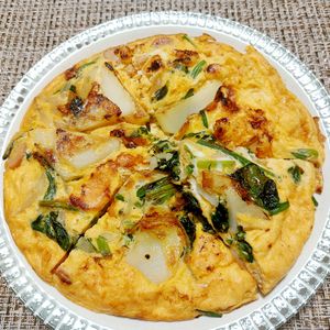 よっこの作ってみた!投稿(ほうれん草たっぷり《スパニッシュオムレツ》)