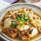 【タラと厚揚げの揚げ出しきのこみぞれあん】