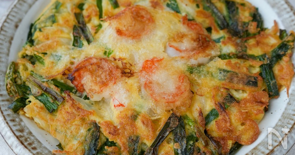簡単、ヘルシー、美味しい、豆腐生地のチヂミ
