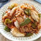 ［豚と野菜のバルサミコ酢炒め］炒めて味付けするだけ！ラクうま