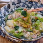 レンジで出来ちゃう！＊豚バラ白菜と小松菜のとろーり春雨煮＊