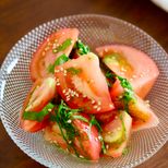 汁まで飲める『トマトの白だしマリネ』