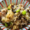 とりおかの作ってみた!投稿(とろとろナスと豚肉のコクうま炊き込みご飯)