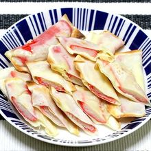 オーブントースターで簡単「かにかまワンタンチーズ焼き」