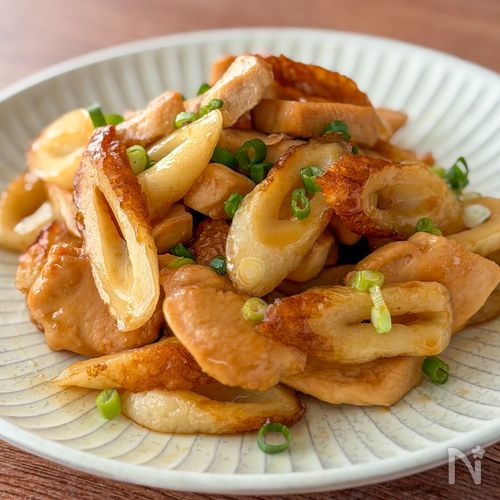 【鶏むねとちくわの照り焼き】切って焼くだけご飯が進む🍚🥢