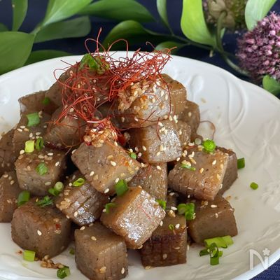 蒟蒻１つで絶品おかず♡ピリ辛こんにゃく