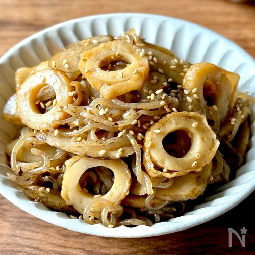 レンジで10分！簡単味しみ【ごぼうと糸こんにゃくのきんぴら】