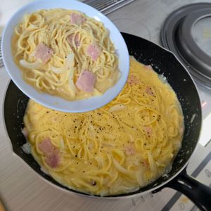 とよやんの作ってみた!投稿(ワンパン！【本格カルボナーラ】)