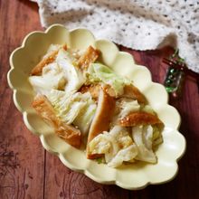 「お弁当おかずにも」キャベツとさつま揚げのゆずこしょう炒め