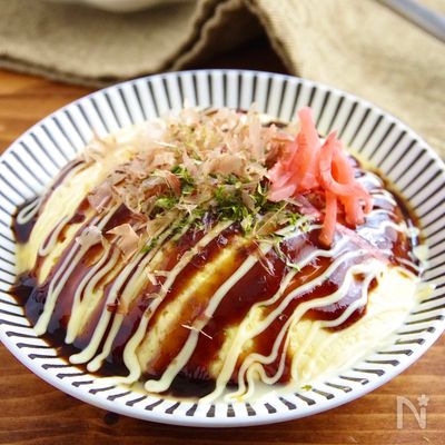 5分で完成!ふわぷるお好み焼き