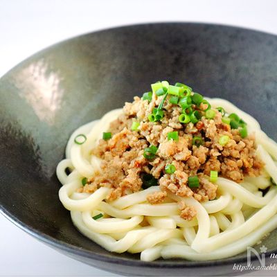 レンジで簡単‼︎劇ウマ♡ピリ辛肉みそうどん