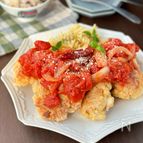 【鶏むね肉と凍り豆腐のチキンアラビアータ】節約/カサマシ