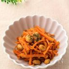 電子レンジで簡単！にんじんと大豆のカレー味噌サラダ