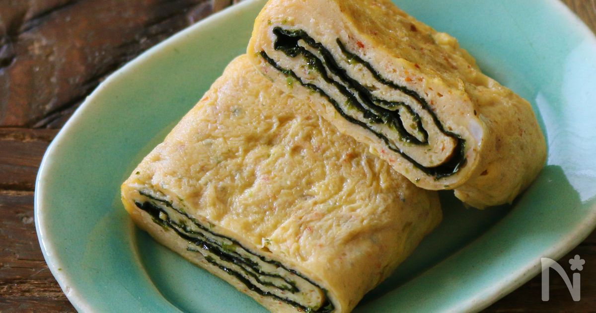 【卵焼きアレンジ】ピリッとパンチの効いた七味海苔巻き卵焼き