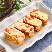 【トマトとチーズのだし巻き卵】和と洋の中間な味わい！