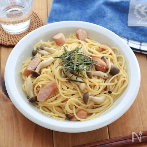 ワンパンで作る！和風きのこパスタ