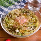 さっぱり涼やか♪5分で簡単「もずくときゅうりの冷やし素麺」