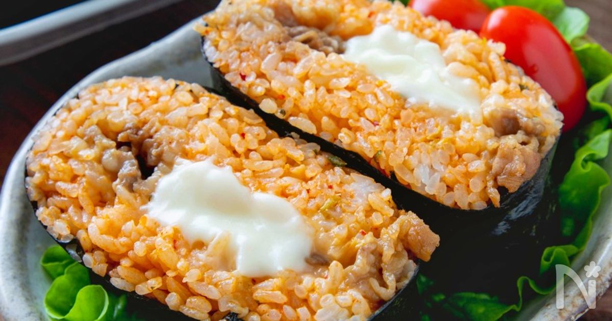 とろ〜りチーズが激うま！牛肉チーズキンパ風おにぎらず