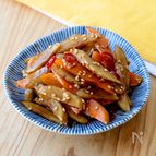 【簡単♪きんぴらごぼう】大きめに切って歯ごたえ&風味を楽しむ