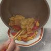 海老とトマトの旨塩ニンニクふわとろ玉子炒め♪の工程8