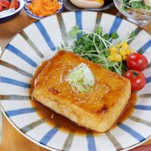 安旨ヘルシー/男子も喜ぶガリバタ豆腐ステーキ