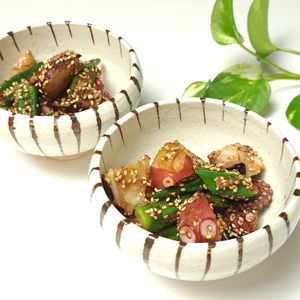 とのちゃまの作ってみた!投稿(タコとオクラの和風ごまおかかサラダ【#簡単#おつまみ】)