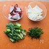 【たことネバトロ野菜のおかかめんつゆ和え】とろっと旨い!の工程1
