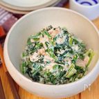 【ほうれん草とツナの辛子マヨ和え】いつもとは一味違う副菜♪