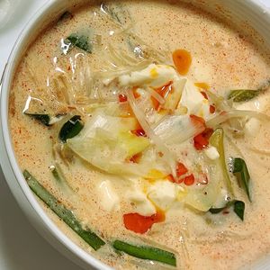 曖昧の作ってみた!投稿(豆乳チゲスープ【ピリッとまろやか】)