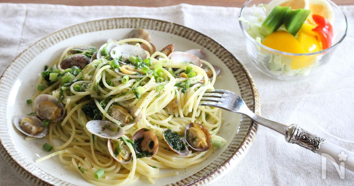 あさりと青さのりのパスタ By 貞本紘子 レシピサイト Nadia ナディア プロの料理家のおいしいレシピ