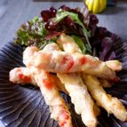 ＼ボリューム肉天／万願寺とうがらしの肉まき天ぷら