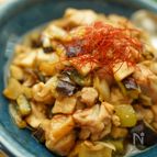 子供も大好き♡『鶏肉となすとエリンギの味噌ダレ炒め♪』
