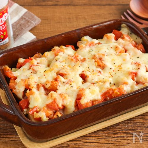 火を使わず完成！ウインナーとじゃがいものサルサチーズ焼き