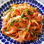豚肉の赤ワインケチャップ炒め♩ナポリタンのような味わい