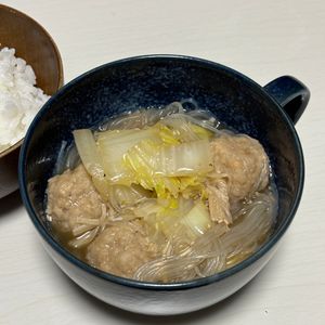1079395の作ってみた!投稿(【白菜と鶏団子の春雨煮】旨みたっぷり！食べ応えも◎)