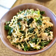 [切り干し大根とツナのごま味噌和え]ポリ袋だけのお守りレシピ