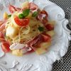 桃の冷製パスタ