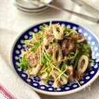 3分で絶品おかず！サバ味噌ちくわ豆苗和え